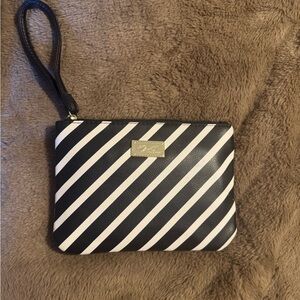 Betsey Johnson Diagonal Stripe Wristlet